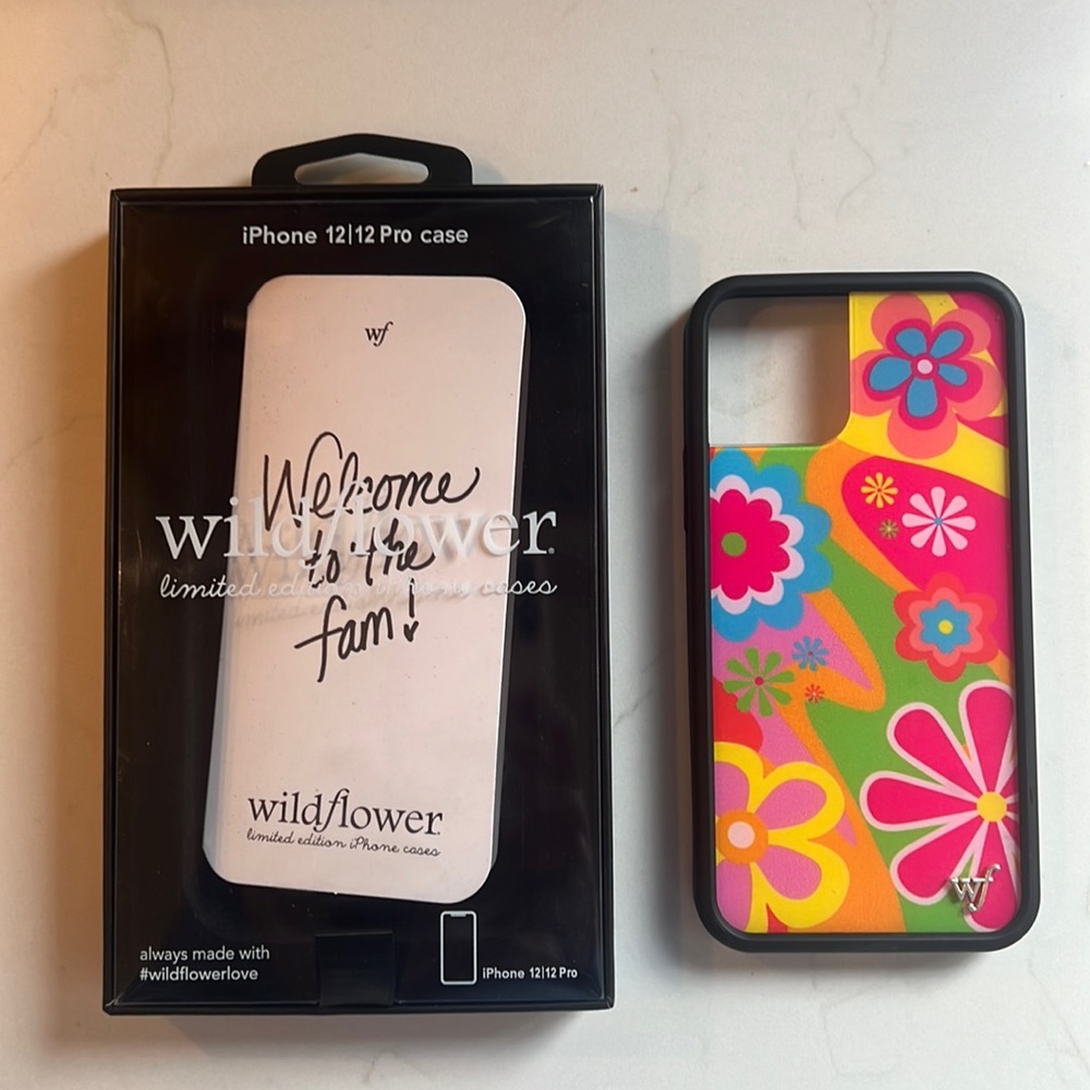 Wildflower groovy flowers iPhone 12 12 pro case